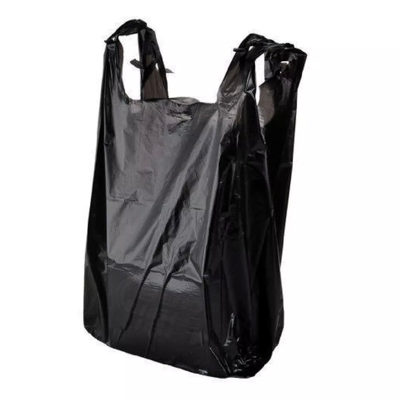 Your Discounted - 1000 Black Plastic Vest Carrier Bags for Grocery’s Material: HDPE Size: 24.5*44*12 cm